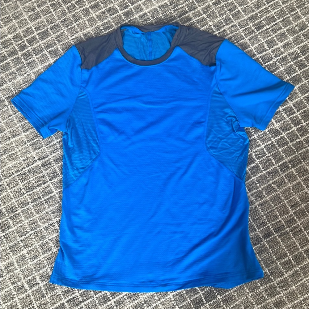 Blue and Gray Men's Lululemon Shirt Size Medium